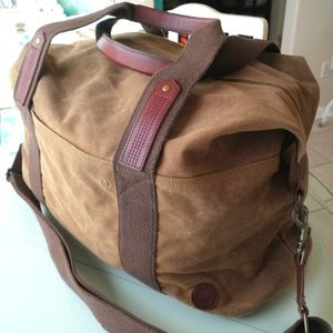 RARE Timberland Canvas & Leather LARGE Duffle